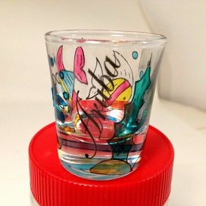 Vintage Souvenir Aruba Shot Glass Whiskey